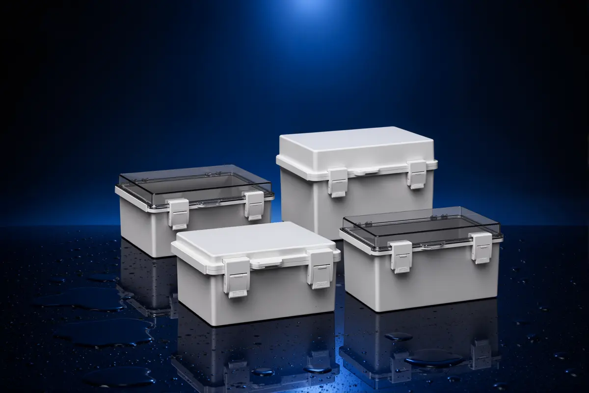 Plastic buckle waterproof box family