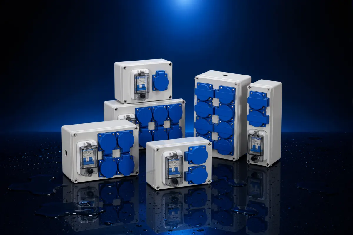 Industrial socket box family