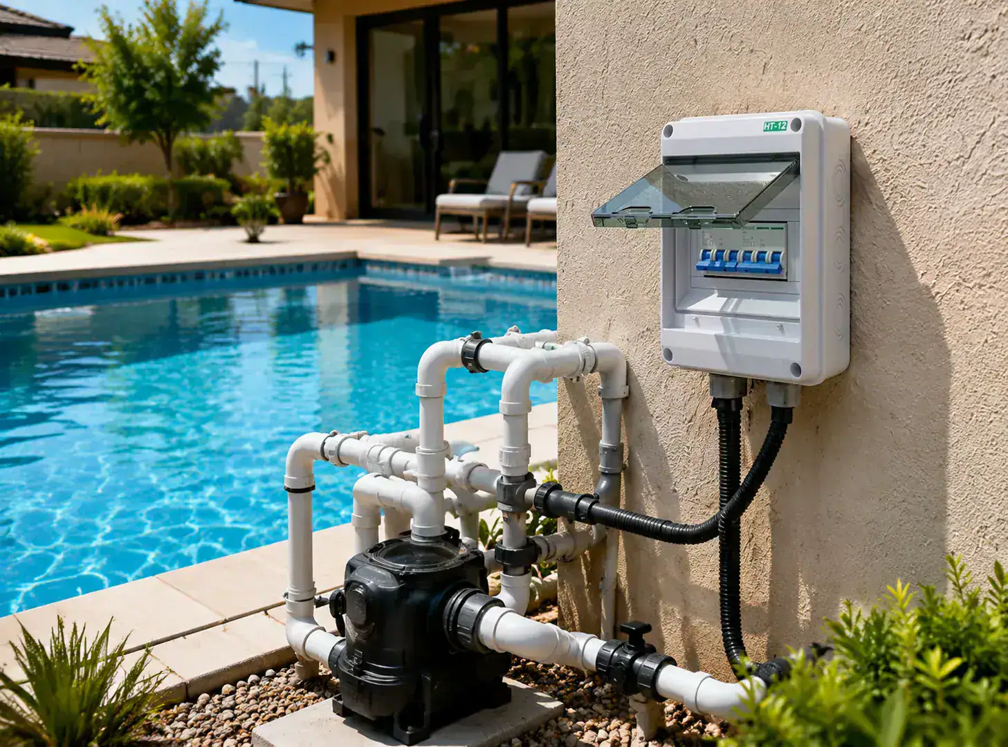 Pool control waterproof box