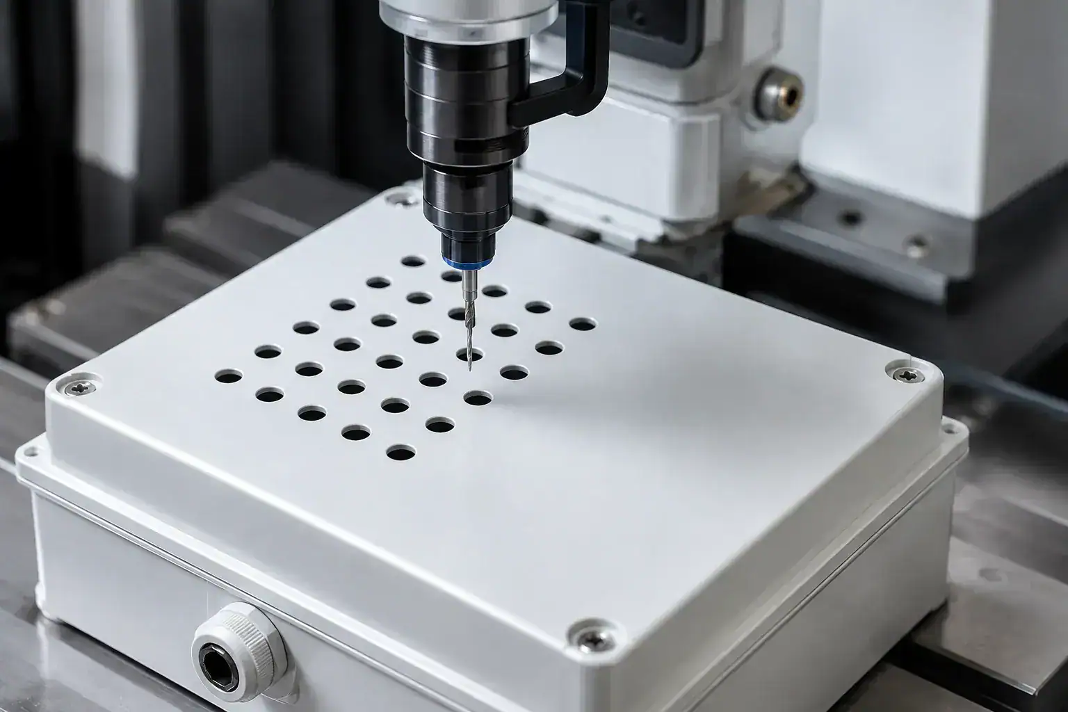 CNC hole machining at BOWO Electric