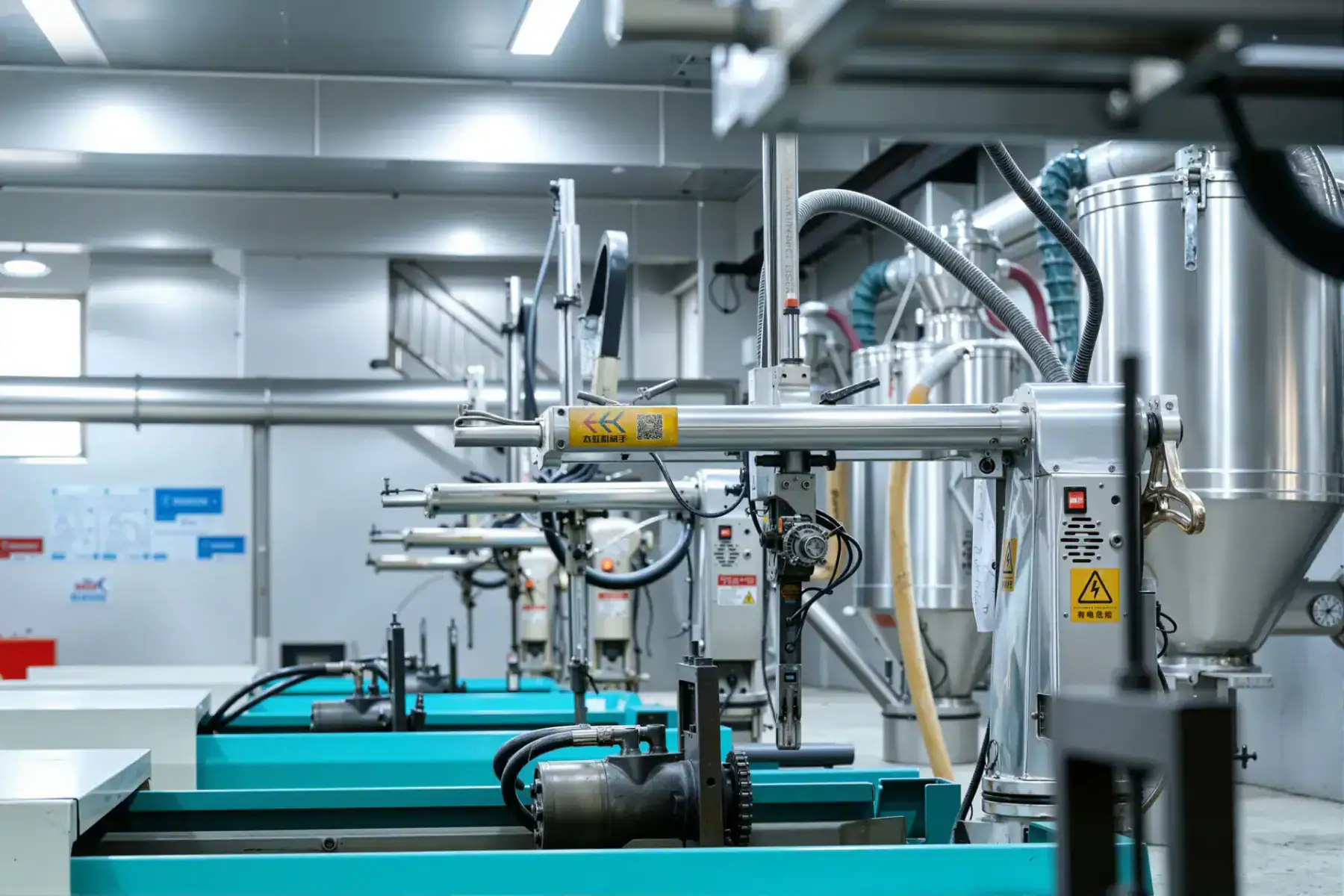 Injection molding workshop detail at BOWO Electric