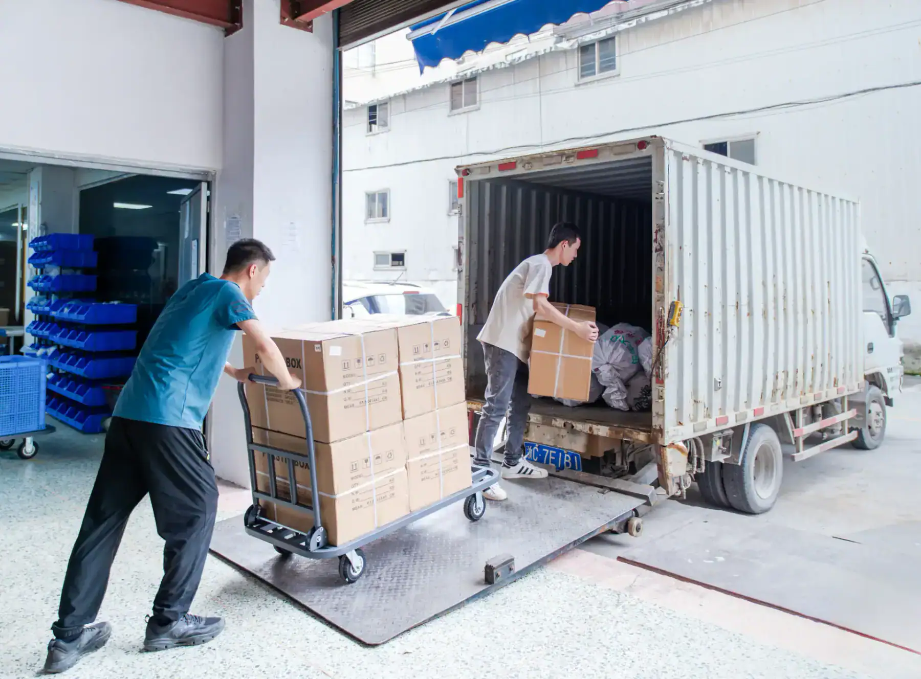 Loading for shipment at BOWO Electric