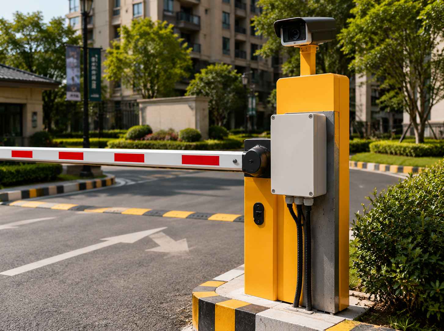 Residential barrier gate junction box