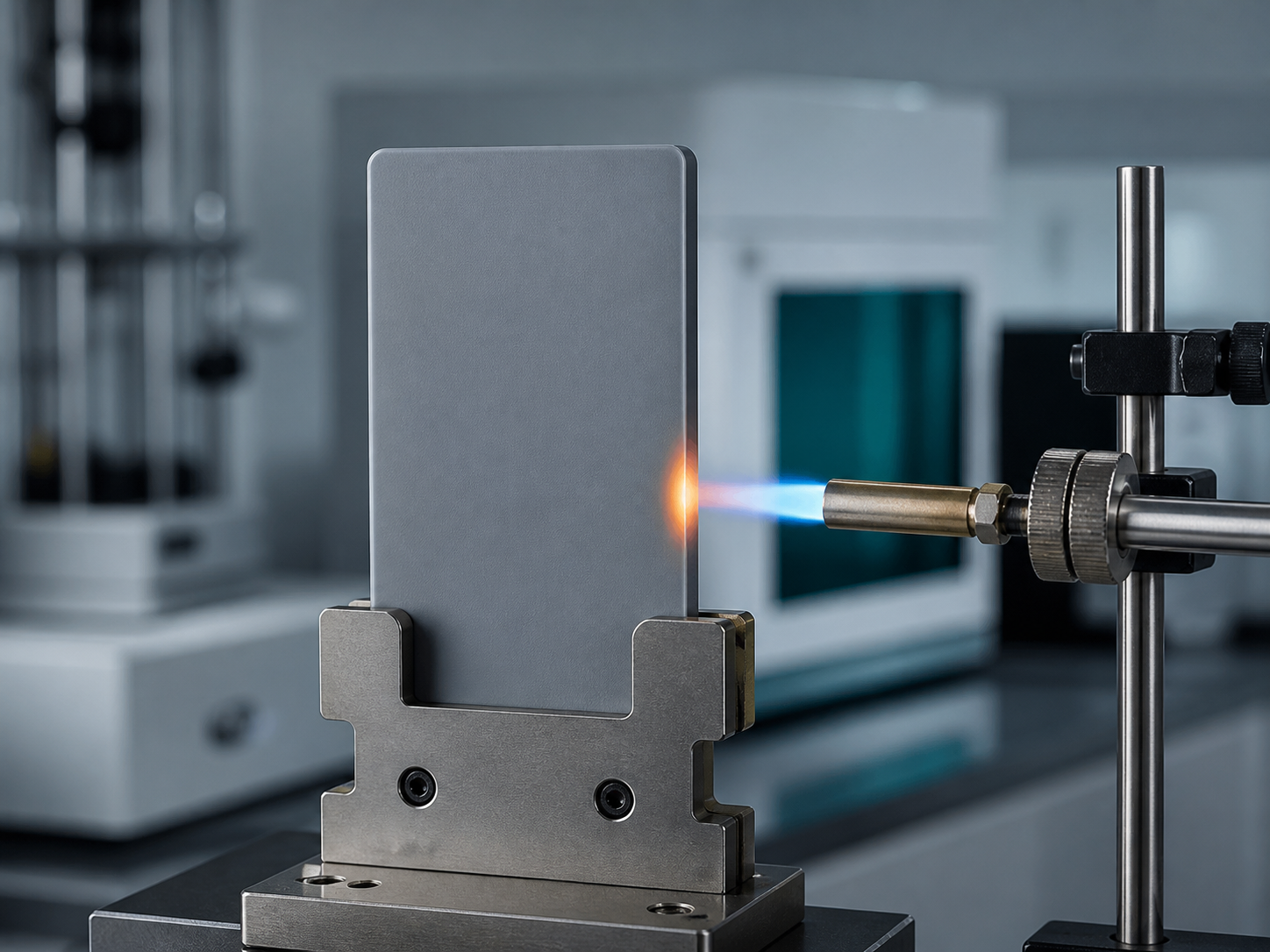 Flame-retardant ABS laboratory test