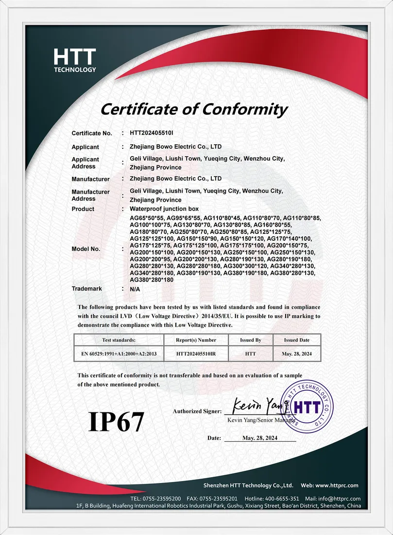 IP67 certification
